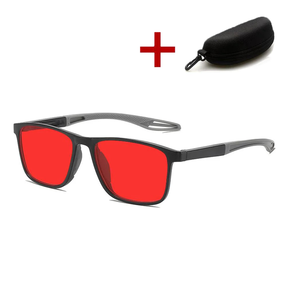 Blue Light Blocking Glasses Red Tinted Lenses Better Sleep Prevent Eye Fatigue Men Women TR90 Nightvision for Work and Driving