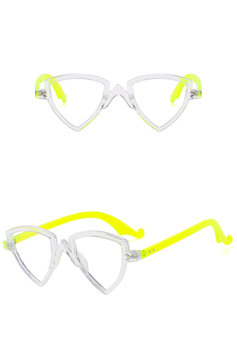 56405 Blue Light Blocking Computer Glasses Women Fashion Tr90 Frame Vintage Irregular Eyewear Anti Eyestrain Eyeglasses