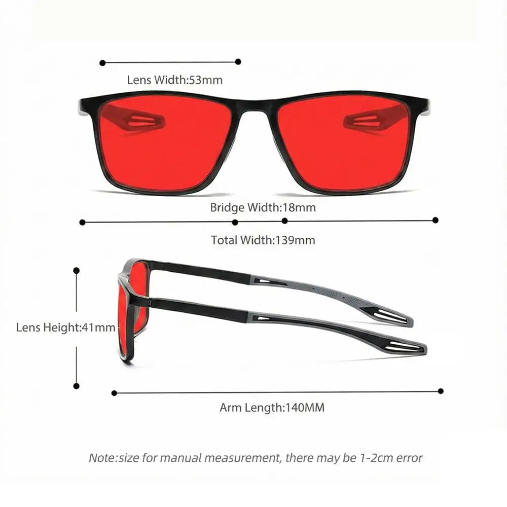 Blue Light Blocking Glasses Red Tinted Lenses Better Sleep Prevent Eye Fatigue Men Women TR90 Nightvision for Work and Driving