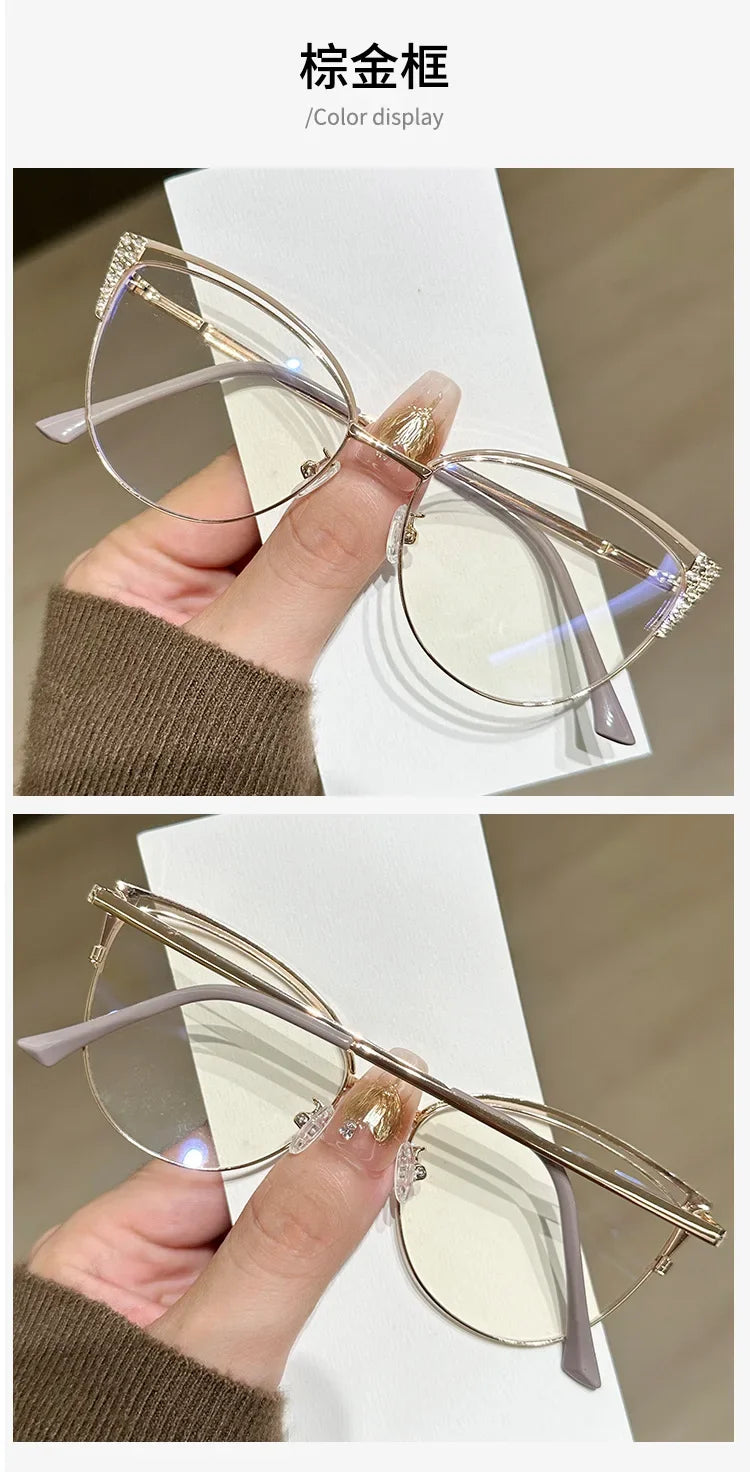 Blue Light Blocking Glasses for Women Optical Spectacle Eye Protection Computer Eyeglasses Fashion Brand Designers Eyewear