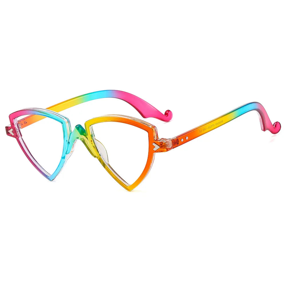 56405 Blue Light Blocking Computer Glasses Women Fashion Tr90 Frame Vintage Irregular Eyewear Anti Eyestrain Eyeglasses