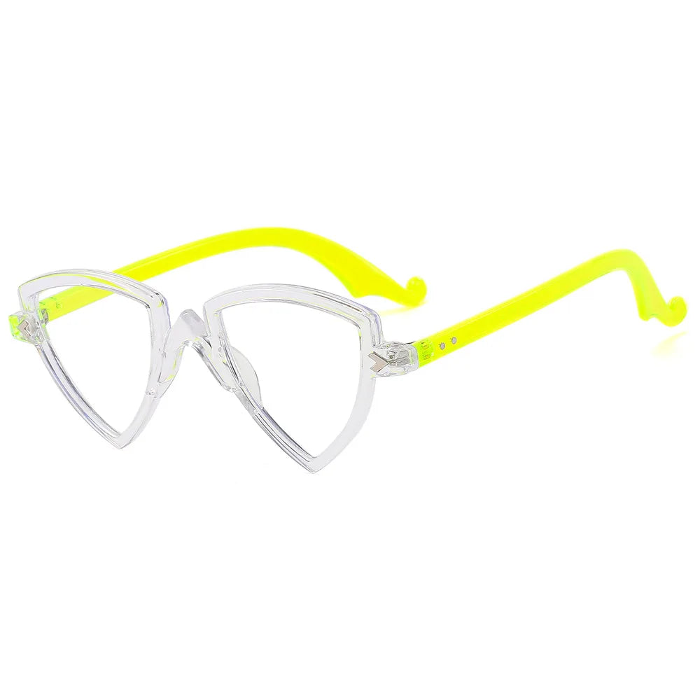 56405 Blue Light Blocking Computer Glasses Women Fashion Tr90 Frame Vintage Irregular Eyewear Anti Eyestrain Eyeglasses