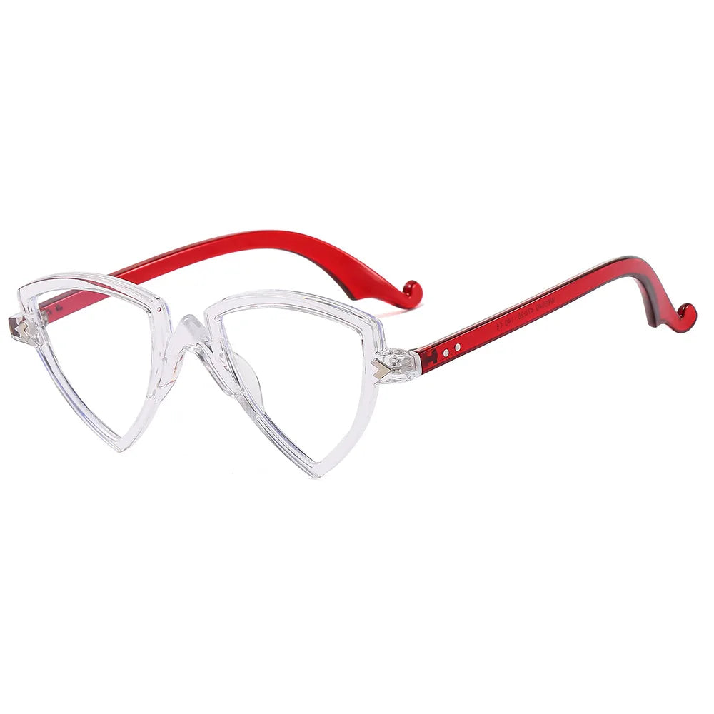 56405 Blue Light Blocking Computer Glasses Women Fashion Tr90 Frame Vintage Irregular Eyewear Anti Eyestrain Eyeglasses