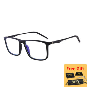 Blue Light Blocking Computer Glasses Women Men Big Square TR90 Aluminum Magnesium Eyewear Frame For Prescription Spectacle UV400