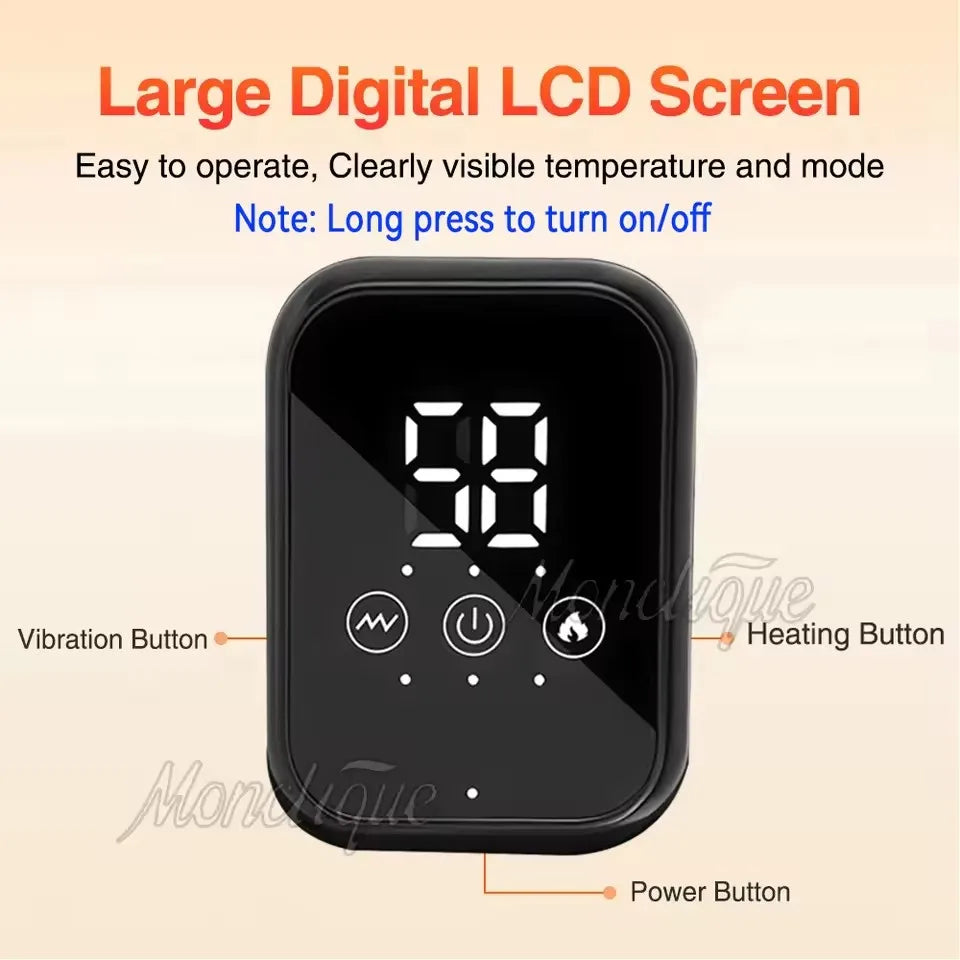 Electric Foot Ankle Massager with 3 Gears Vibration Hot Compress Ankle Support Blood Circulation Braces USB Plug Rechargeable