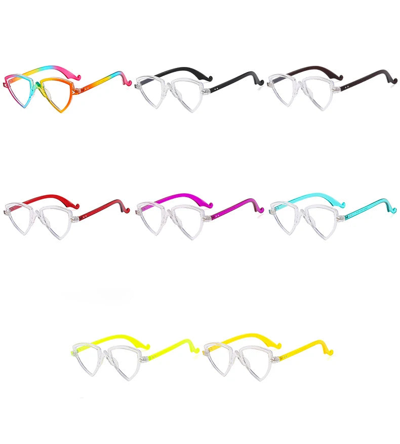 56405 Blue Light Blocking Computer Glasses Women Fashion Tr90 Frame Vintage Irregular Eyewear Anti Eyestrain Eyeglasses