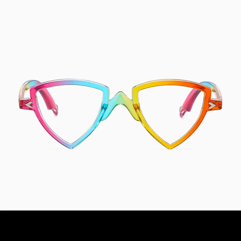 56405 Blue Light Blocking Computer Glasses Women Fashion Tr90 Frame Vintage Irregular Eyewear Anti Eyestrain Eyeglasses