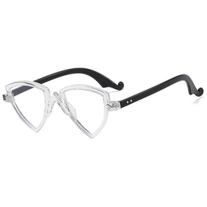 56405 Blue Light Blocking Computer Glasses Women Fashion Tr90 Frame Vintage Irregular Eyewear Anti Eyestrain Eyeglasses