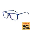 Blue Light Blocking Computer Glasses Women Men Big Square TR90 Aluminum Magnesium Eyewear Frame For Prescription Spectacle UV400