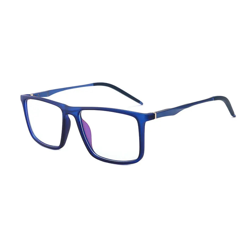 Blue Light Blocking Computer Glasses Women Men Big Square TR90 Aluminum Magnesium Eyewear Frame For Prescription Spectacle UV400