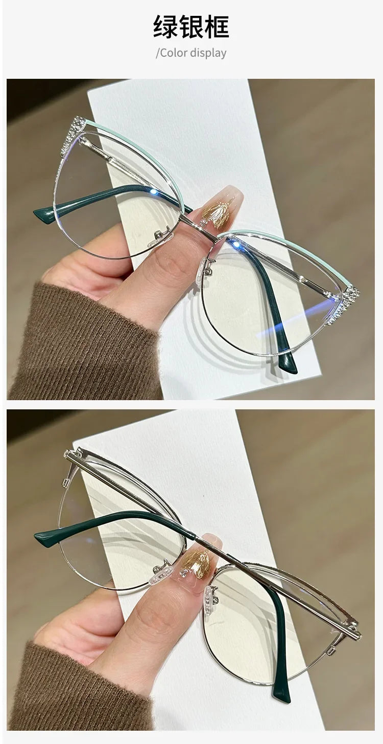 Blue Light Blocking Glasses for Women Optical Spectacle Eye Protection Computer Eyeglasses Fashion Brand Designers Eyewear