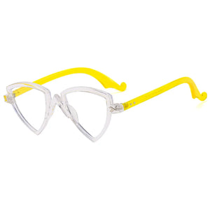 56405 Blue Light Blocking Computer Glasses Women Fashion Tr90 Frame Vintage Irregular Eyewear Anti Eyestrain Eyeglasses