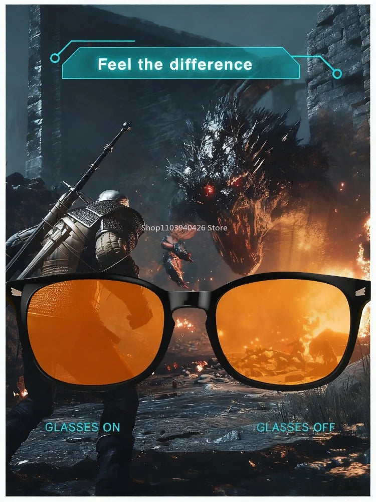 Blue Light Glasses Men Sleep Glasses For Blue Light Blocking Red Lens For Computer Gaming Reduce Eyestrain Bluelight Glasses