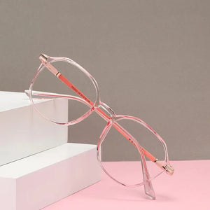 Blue Light Blocking Office Glasses Women Oversized Frame Anti-stress Decorative Glasses Computer Radiation Protection Eyewear