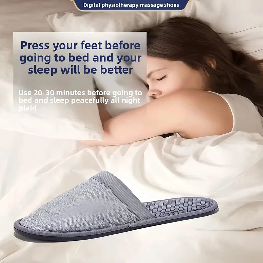 EMS Foot Massager Slippers Electric Feet Massage Shoes with Remote Control Pulse Muscle Stimulator Foot Massager to Relieve Pain