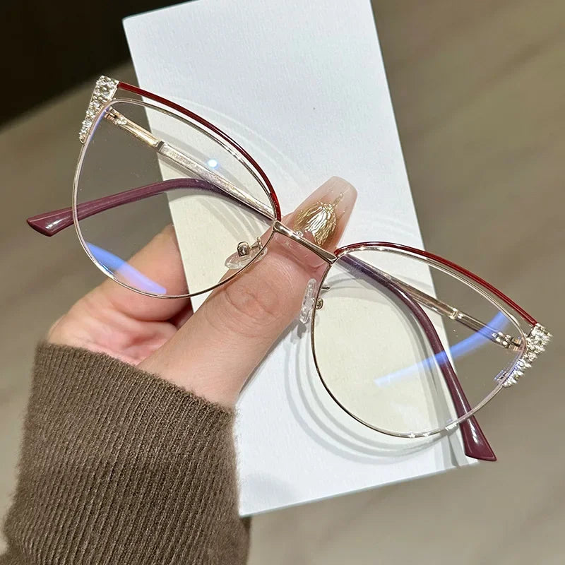 Blue Light Blocking Glasses for Women Optical Spectacle Eye Protection Computer Eyeglasses Fashion Brand Designers Eyewear