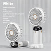 Portable Handheld Mini Fan 3000mAh Foldable Neck Hanging Fans 5 Speed Adjust USB Charge Fan with Phone Stand and Display Screen