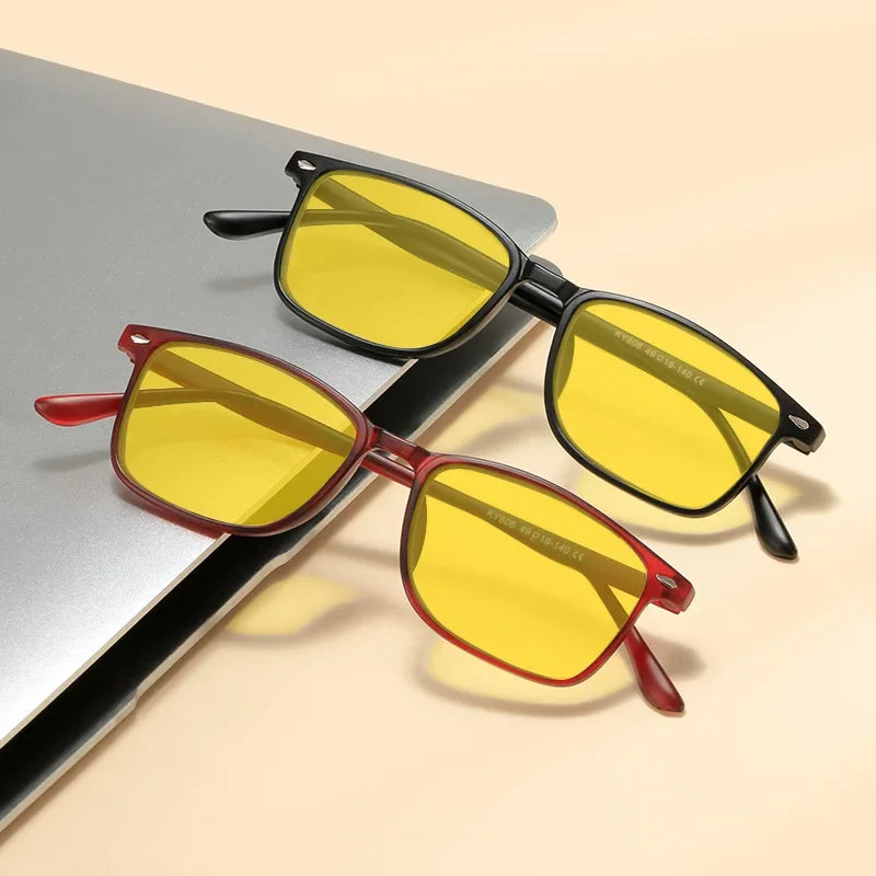Blue Light Blocking Glasses for Watch Mobile Phones Play Computer Competitive Games Women's  Style Orange or Red Lenses Goggles