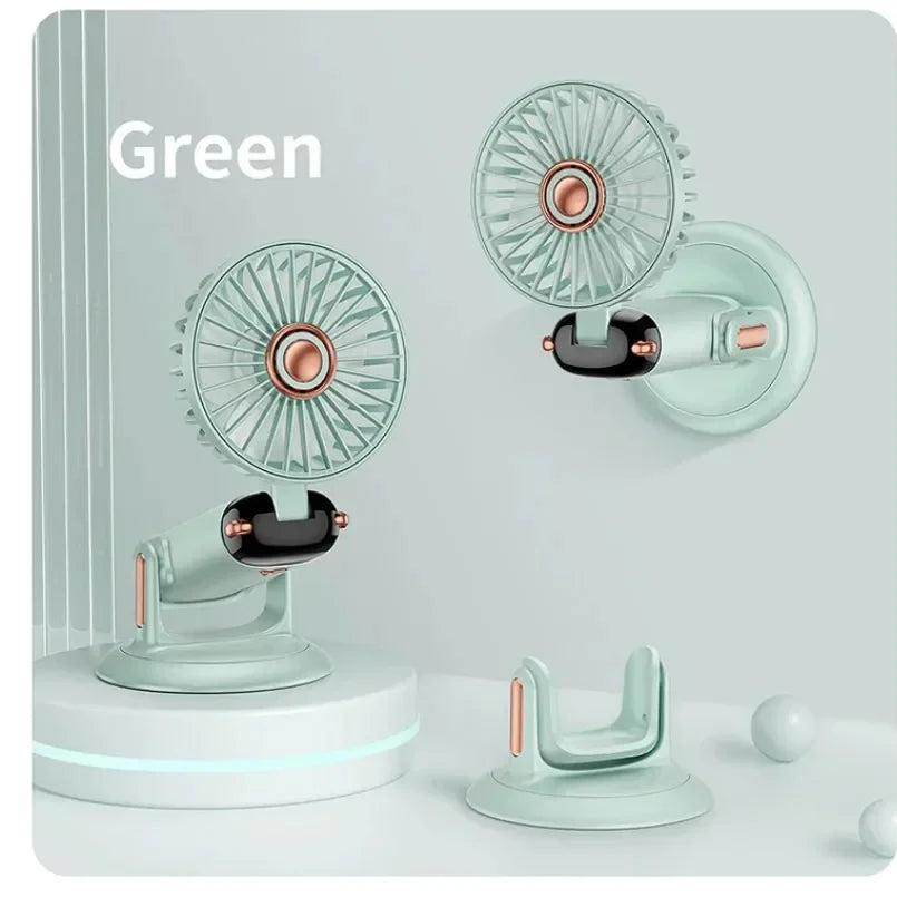 Portable Handheld Mini Fan 3000mAh Foldable Neck Hanging Fans 5 Speed Adjust USB Charge Fan with Phone Stand and Display Screen