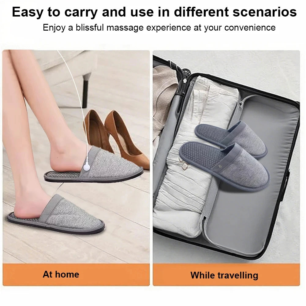 EMS Foot Massager Slippers Electric Feet Massage Shoes with Remote Control Pulse Muscle Stimulator Foot Massager to Relieve Pain