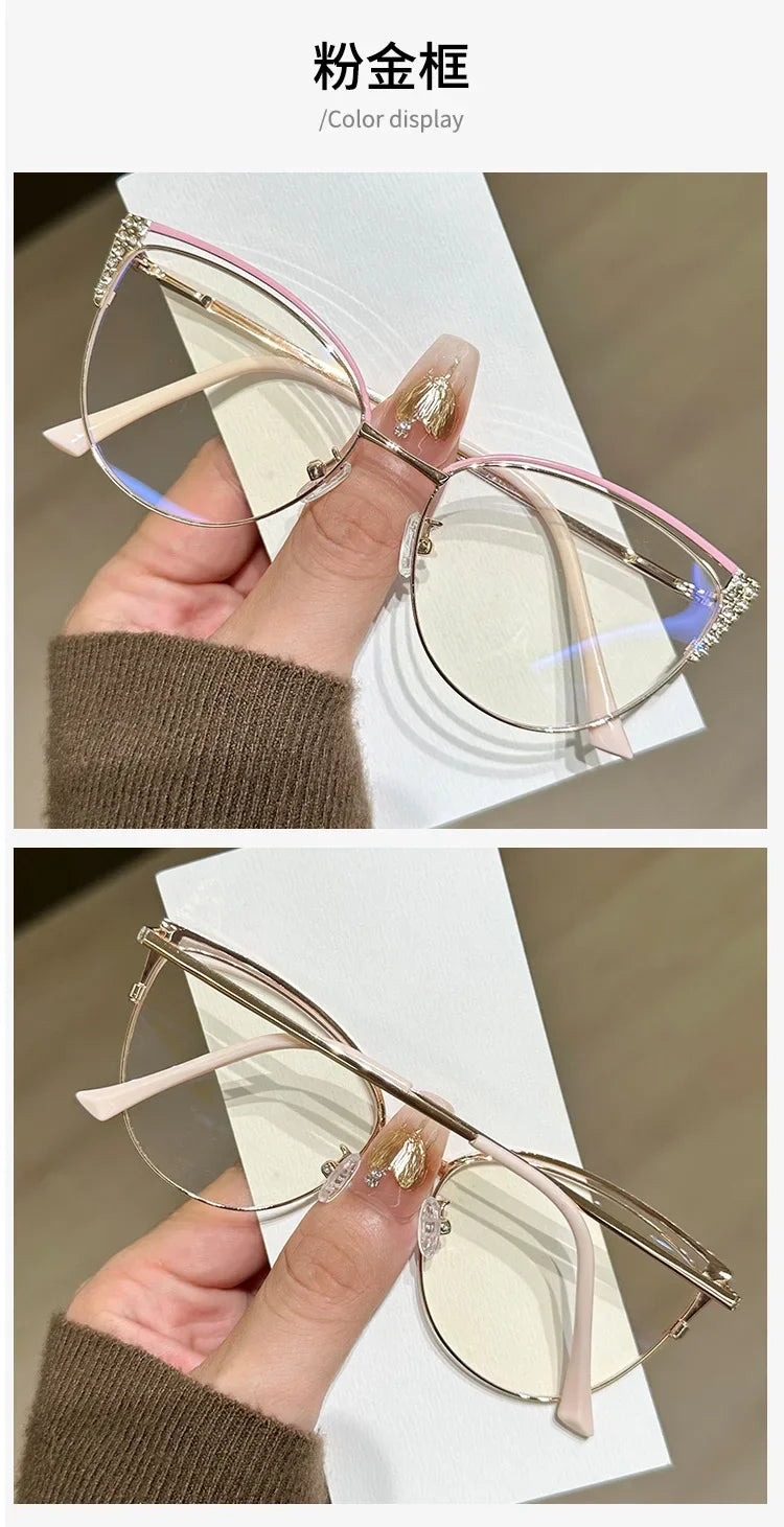 Blue Light Blocking Glasses for Women Optical Spectacle Eye Protection Computer Eyeglasses Fashion Brand Designers Eyewear