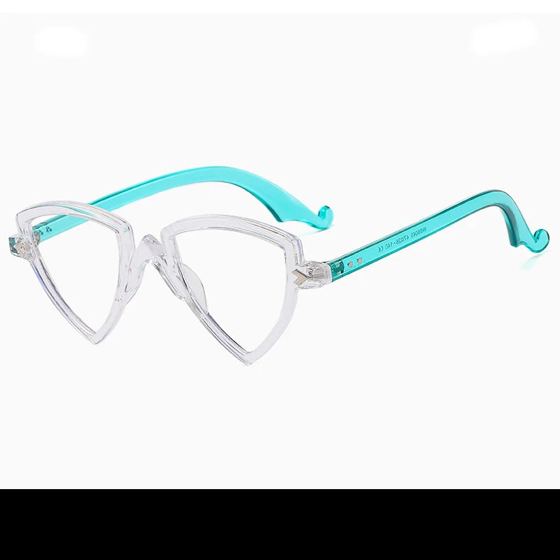 56405 Blue Light Blocking Computer Glasses Women Fashion Tr90 Frame Vintage Irregular Eyewear Anti Eyestrain Eyeglasses