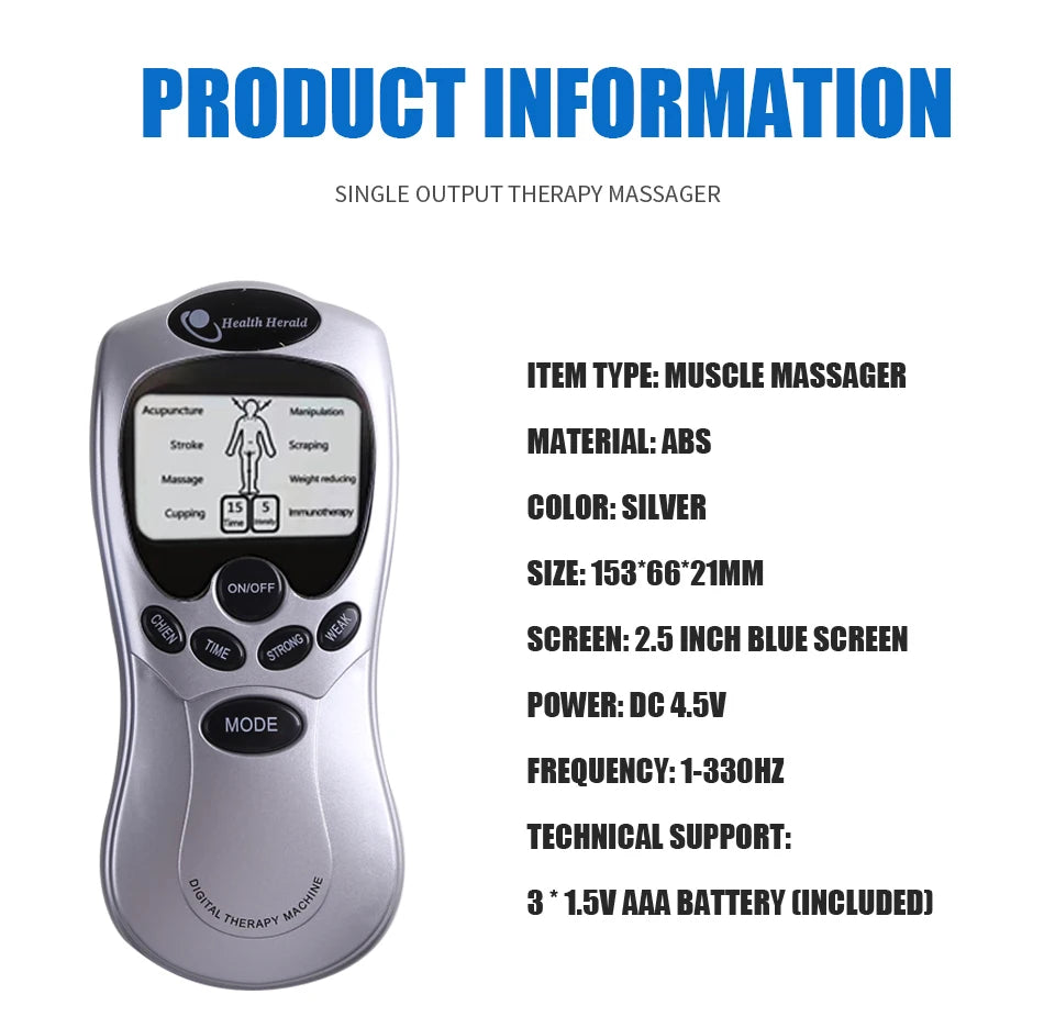 Electric Massage Instrumen Body Massager Massage Relax Neck Back Shoulder Hand Pain Relief Machine Physiotherapy Full Body