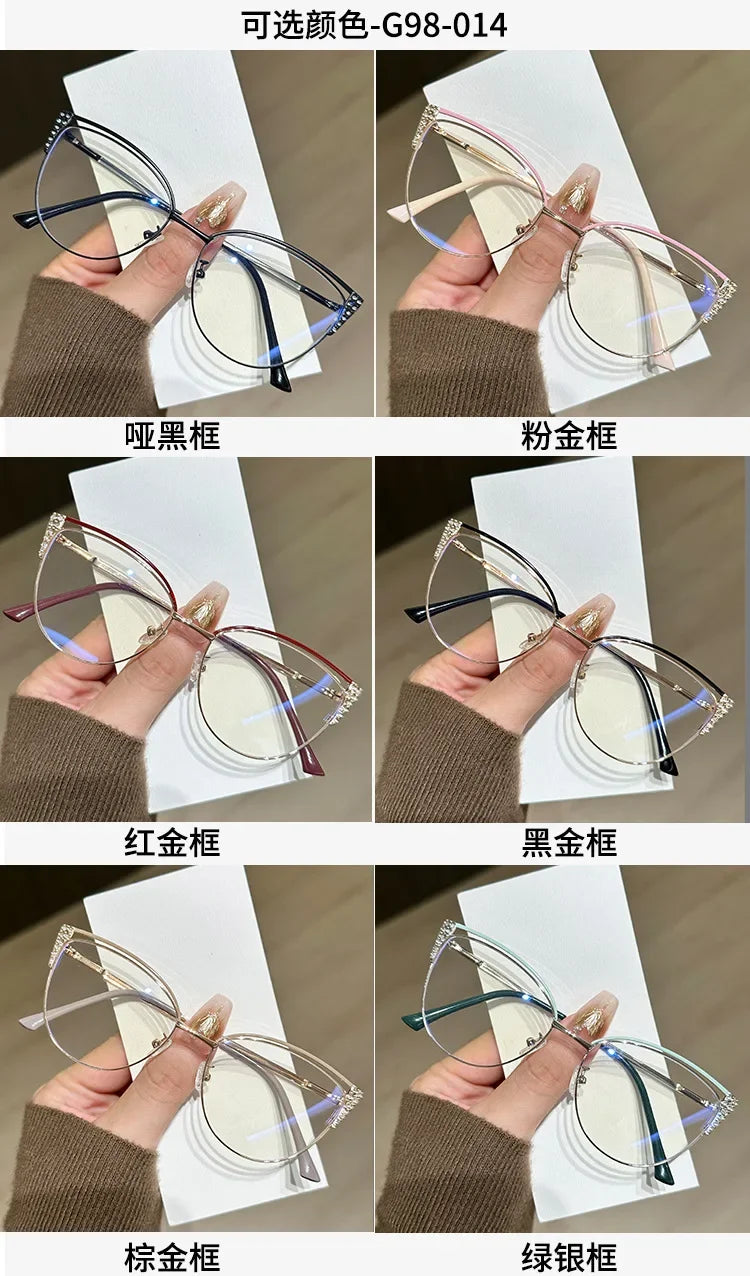 Blue Light Blocking Glasses for Women Optical Spectacle Eye Protection Computer Eyeglasses Fashion Brand Designers Eyewear
