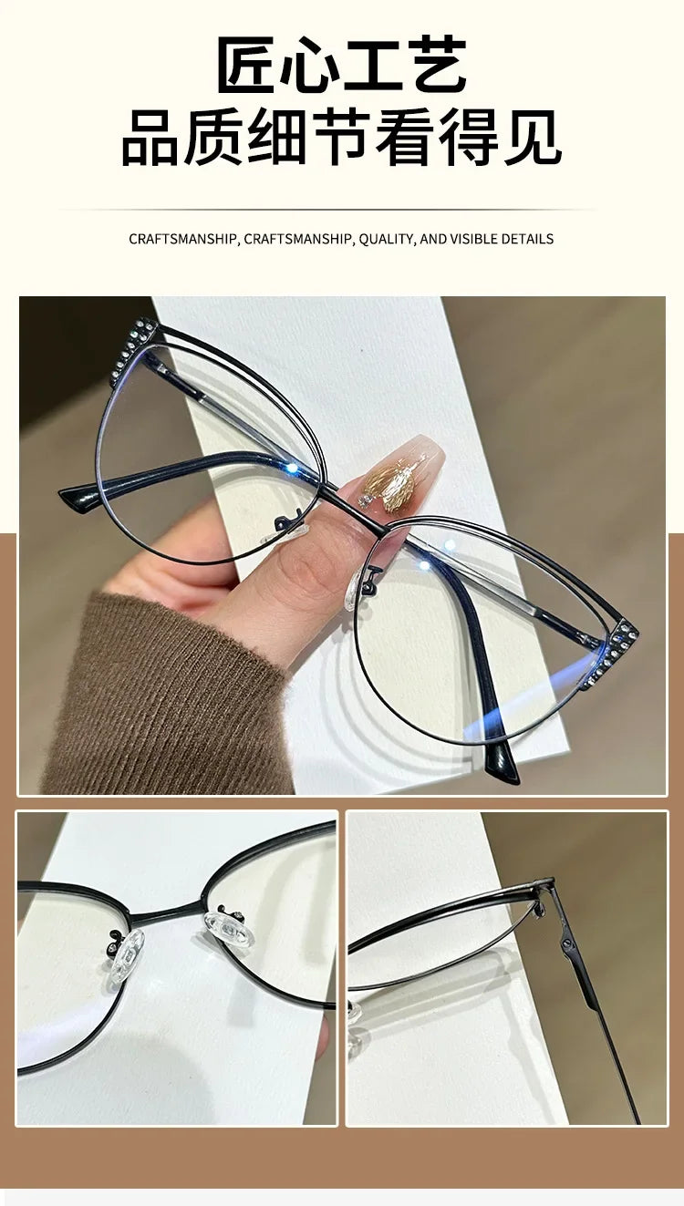 Blue Light Blocking Glasses for Women Optical Spectacle Eye Protection Computer Eyeglasses Fashion Brand Designers Eyewear
