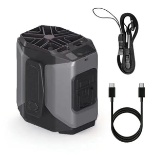 Portable Waist Fan 10000mAh with Power Bank LED Lighting Hanging Neck Fan 5 Speed Strong Airflow Cooling Fan for Outdoor Working