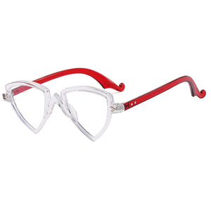 56405 Blue Light Blocking Computer Glasses Women Fashion Tr90 Frame Vintage Irregular Eyewear Anti Eyestrain Eyeglasses
